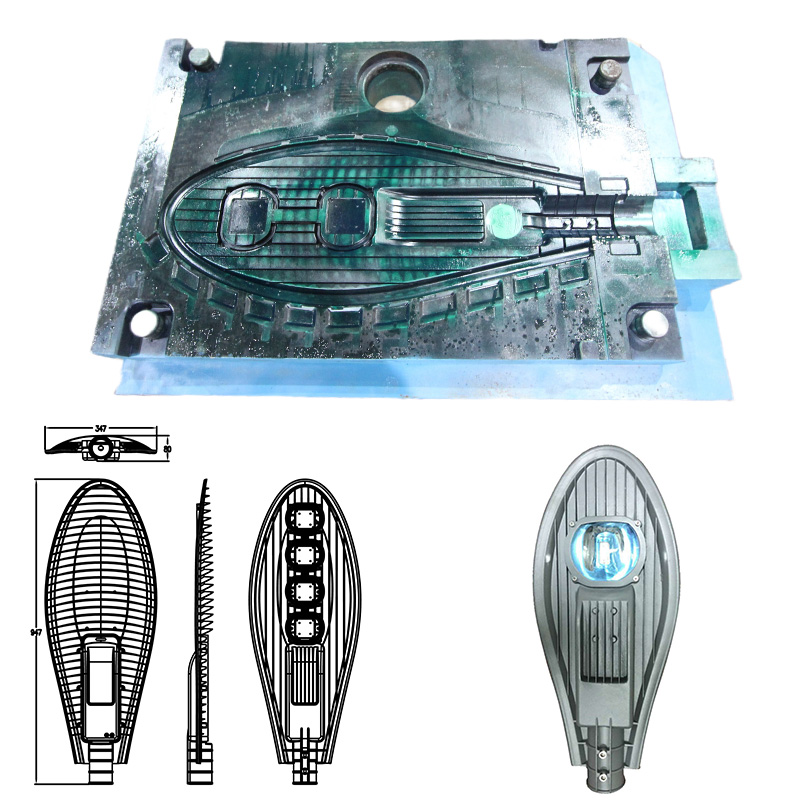 Customizes Aluminum Alloy LED Lamp Street Lamp Sword Lamp Mold And Lamp Shell Accessories Mold Production Line